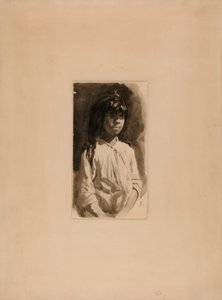 Kopf eines Mesdado-Mädchens von Howard Russell Butler