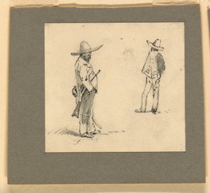 Zwei Mexikaner, die stehen von Howard Russell Butler