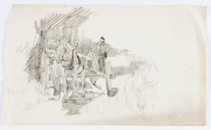 Ohne Titel (Pferdekarren) von Howard Russell Butler