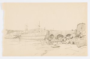 Ohne Titel (Pier und Strand)