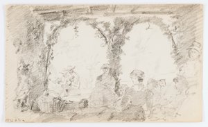 Ohne Titel (Sitzende Figuren und Musiker) von Howard Russell Butler