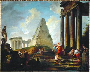Alexander der Große vor dem Grab von Achilles