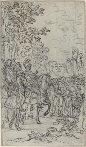 Gefangene vor einem Kommandanten von Hubert Francois Gravelot