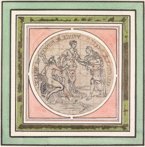Entwurf für eine Medaille: Frederick und Augusta, Prinz und Prinzessin von Wales von Hubert Francois Gravelot