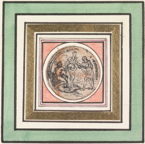 Entwurf für eine Medaille: Frederick und Augusta, Prinz und Prinzessin von Wales