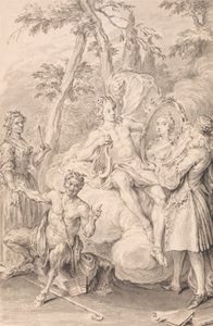 Zeichnung für ein Frontispiz: "Der Toast" von Hubert Francois Gravelot