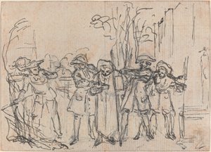 Hob überrascht von Sir Thomas mit Mr. Friendlys Brief von Hubert Francois Gravelot