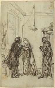 Studie zu Lucains "La Pharsale", Gesang II von Hubert Francois Gravelot