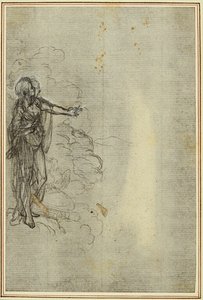 Studie zu Lucains "La Pharsale", Canto I, Stehende weibliche Figur von Hubert Francois Gravelot