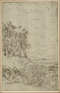 Studie für Lucains "La Pharsale", Canto VII von Hubert Francois Gravelot