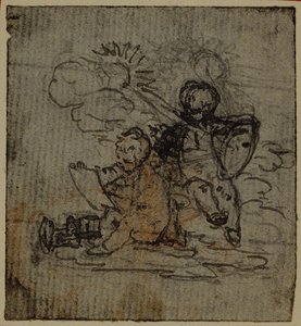 Studie für Vignette-Frontispiz von Tacitus "Tibère, ou Les Six Premiers Livres des Annales", Band 1 von Hubert Francois Gravelot