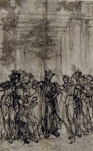 Studie für Vignette in Jean François Marmontels "Contes Moraux" von Hubert Francois Gravelot