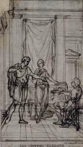 Studie für Vignette in Jean François Marmontels "Contes Moraux"