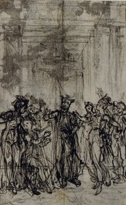 Studie für Vignette in Jean François Marmontels "Contes Moraux" von Hubert Francois Gravelot