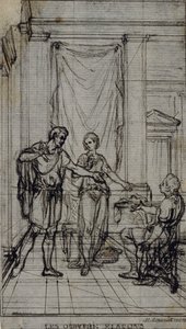 Studie für Vignette in Jean François Marmontels "Contes Moraux"