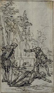 Studie für Vignette in Voltaires "La Pucelle d