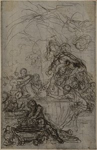 Studie für eine Illustration in Tacitus "Tibère, ou Les Six Premiers Livres des Annales", Buch IV, Band 2, 1. Studie