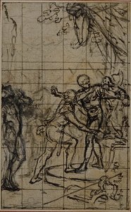 Studie für eine Illustration in Tacitus "Tiberius, oder Die ersten sechs Bücher der Annalen" Buch I, Bd. 1, 2. Studie von Hubert Francois Gravelot