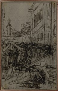 Studie für die Vignette von Lucretius
