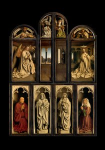 Außenansicht der linken und rechten Panels des Genter Altars