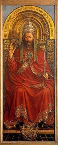 Gottvater, zentrales Panel des Genter Altars von Hubert & Jan van (1390 1441) Eyck