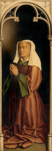 Porträt von Lysbette Borluut, Panel von der Außenseite des Genter Altars