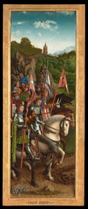 Die Ritter Christi, von der linken Seite des Genter Altars von Hubert & Jan van (1390 1441) Eyck