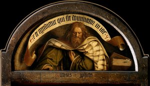 Der Prophet Micha, vom äußeren rechten Flügel des Genter Altars