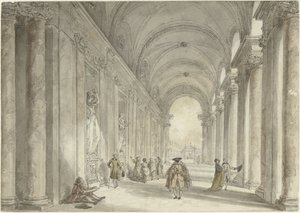 Kolonnade des Casinos der Villa Albani in Rom