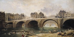 Abriss der Häuser auf der Notre-Dame-Brücke, c.1786