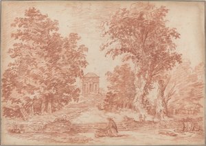 Italienischer Park mit einem Tempietto