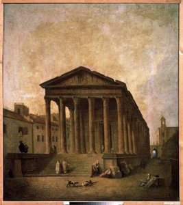 La Maison Carrée, Nîmes, ca. 1780 von Hubert Robert