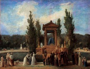 Denkmal zu Ehren von Jean Jacques Rousseau im Tuileriengarten am 10. Oktober