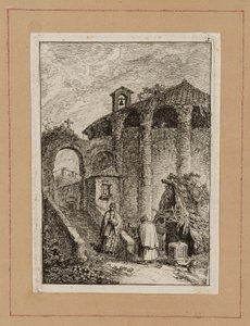 Platte Fünf aus Abende in Rom von Hubert Robert