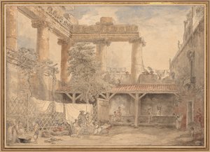 Römische Ruinen, Villa Pamfili von Hubert Robert