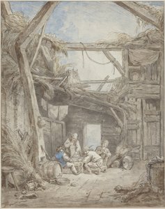 Verfallene Farm von Hubert Robert