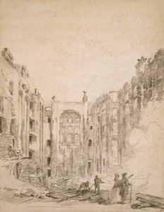Ruinen der Oper nach dem Brand von 1781 von Hubert Robert