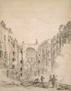 Ruinen der Oper nach dem Brand von 1781 von Hubert Robert