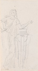 Statue einer Vestalin von Hubert Robert
