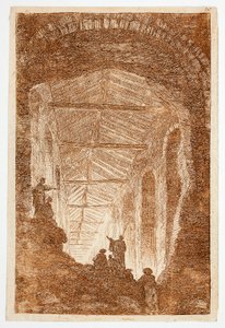 Die Antikengalerie, Platte zehn aus Les Soirées de Rome von Hubert Robert