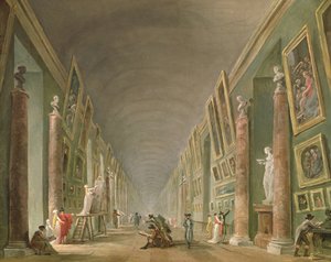 Die Große Galerie des Louvre zwischen 1801 und 1805 von Hubert Robert