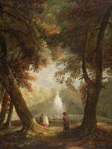 Der große Brunnen in der Villa Conti, Frascati, ca. 1761 von Hubert Robert