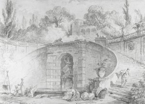 Die große Treppe, 1761-1765 von Hubert Robert