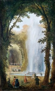 Der Brunnen im Hain der Musen im Schloss Marly von Hubert Robert