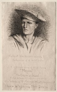 Kopf eines jungen Mannes, 1881 von Hubert von Herkomer