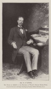 Mr T J Lipton, der Spender von £25.000 für den Jubiläums-Dinner-Fonds der Prinzessin von Wales von Hubert von Herkomer
