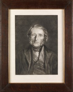 Porträt von Ruskin (Mezzotinto) von Hubert von Herkomer