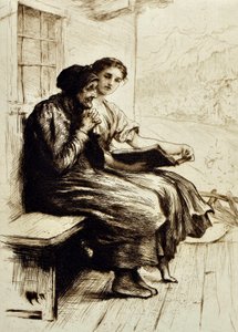 Worte des Trostes, ca. 1879 von Hubert von Herkomer