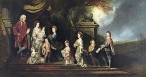 John, 2. Earl of Egmont (1711-1770) und seine Familie, ca. 1770 von Hugh Barron