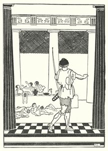 Odysseus tötet die Freier der Penelope von Hugh Chesterman